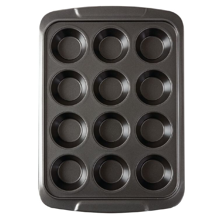Living & Co Heavy Gauge Non Stick Muffin Tray 12 Cup, , hi-res